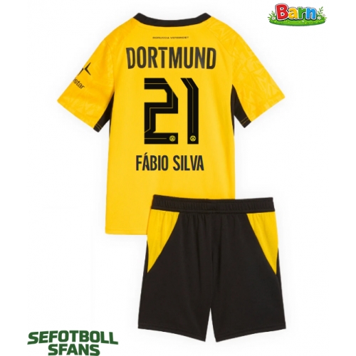 Borussia Dortmund Fabio Silva #21 Hemmaställ Barn 2026-27 Kortärmad (+ Korta byxor)